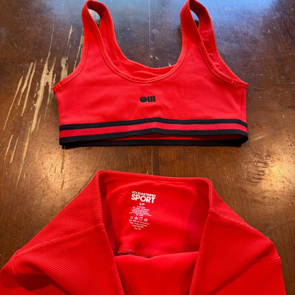 Solid and Striped Workout Set